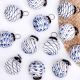 12 Pieces Blue and White Ceramic Balls Christmas Ornaments